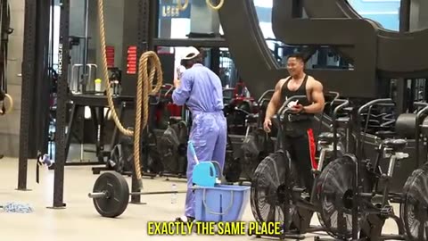 Cleaner ANATOLY Shocks GIRLS in a GYM