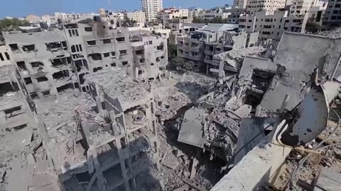 Gaza neighbourhood Rimal leveled by Israel.