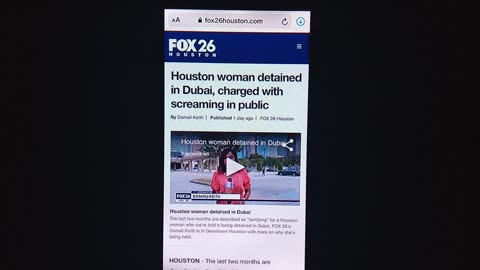 HOUSTON WOMAN DETAINED IN DUBAI, CHARGED WITH SCREAMING IN PUBLIC.- ENDURE THESE LAST DAYZ!...