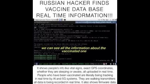 Russian hacker finds vaccine data base real time information - 2022