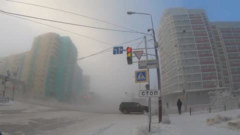 -41.3 C in Yakutsk, Russia, 11: 20 am (winter city)