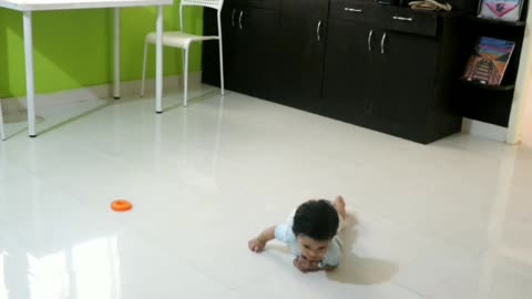 Baby crawling