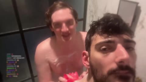 Ice Poseidon and Ac7ionman do a romantic shower together