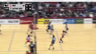 Kyoko Aoyagi's Performance in V-league 1st week against NEC.