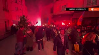 NOW - Torchlight March by French Nationalists in Paris