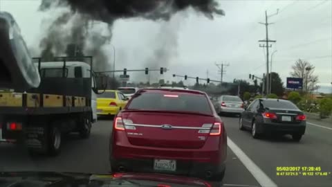 Dashcam Footage Shows Dramatic Plane Crash in Mukilteo, Washington