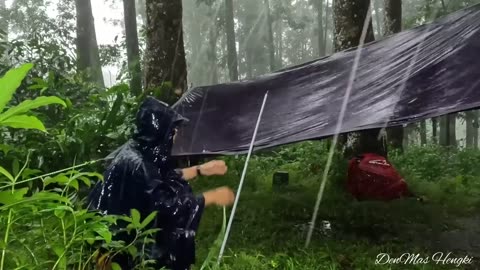 Camping Alone in a Spooky Forest with only instant noodles