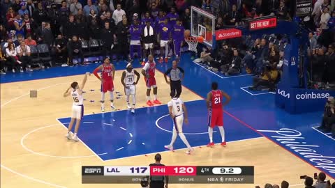 Lakers score 9 points in final 30 seconds to force Overtime vs 76ers!
