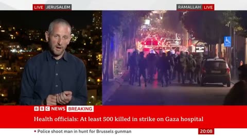 ►BBC correspondent believes a hospital in Gaza was attacked by an Israeli aircraft