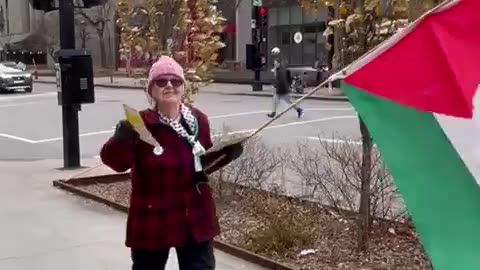 Idiot Protester Says Palestine Will Be Free 'From The Mountains To The Sea'