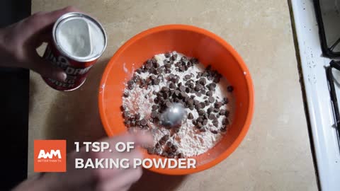 He mixes flour in a bowl of ice cream... I'm running to the kitchen to try THIS