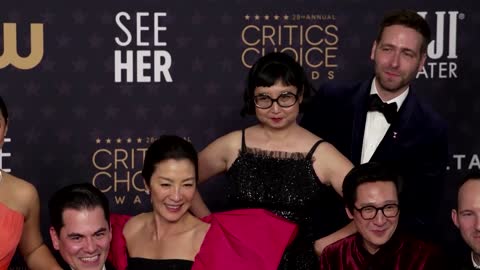 Winners celebrate backstage at Critics Choice awards