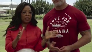 Oprah Winfrey and Dwayne “The Rock” Johnson DOnation