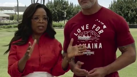 Oprah Winfrey and Dwayne “The Rock” Johnson DOnation