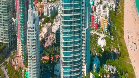Miami- Florida _ USA by drone - 4k video ultra HD