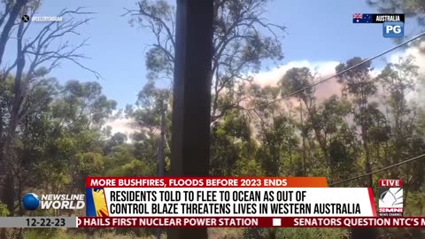 Residents told to flee to ocean as out-of-control blaze threatens lives in western Australia