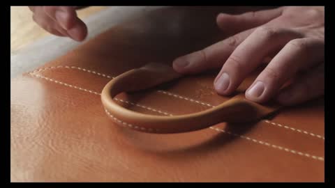 Leather goods manufacturing process