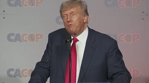 President Trump speaks at the California Republican Party convention in Anaheim,CA
