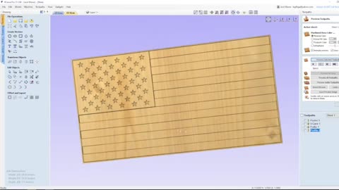 American Flag Designed In Vectric Vcarve