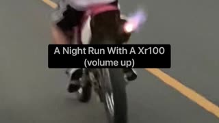 night run on dirtbike