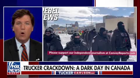 Tucker Carlson Condemns Police Action in Ottawa, Says Violence Is “Sponsored by Justin Trudeau”