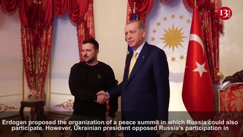 Footage from the meeting between Erdogan and Zelenskiy who is on a visit in Turkey