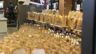 McDonalds Packed With Delivery Orders