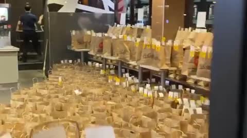 McDonalds Packed With Delivery Orders