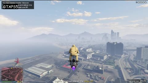 GTA Online PS5 Solo: Hostile Takeover LSIA Oppressor MKII $15,500 in 1:43