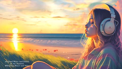 Sunset Vibes 🌅 Calm Your Anxiety Lofi Acoustic Guitar Mixto Relax and Chill to 🌊🏖️