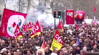 Paris protesters slam pension reforms