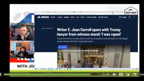 E Jean Carroll clip from Badlands Daily