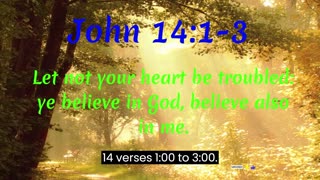 Ye believe in God, believe also in me John 14:1-3
