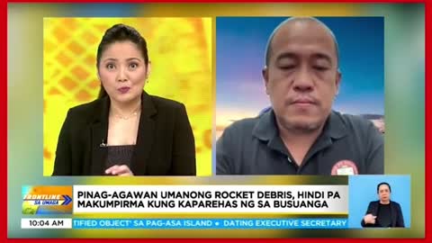 makukumpirma kung Pinag-agawan umanong rocket debris, hindi pa kaparehas ng sa Busuanga