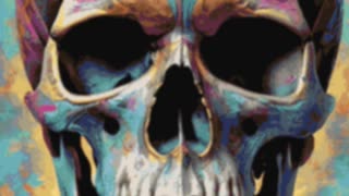 Colorful Painted Skull