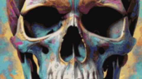 Colorful Painted Skull