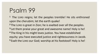 Psalm 99 Daily Devotion