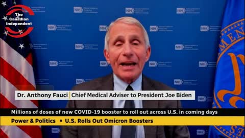 Fauci tells CBC the Bivalent jab hasn't been proven in clinical trial because they don't have time