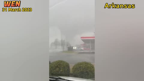 Footage of huge terrifying Tornado hit Little Rock, Arkansas! March 31, 2023