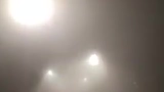 Driving at night in heavy fog, Northern Ireland