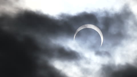 Annular Eclipse in cloudy Oregon, October 14, 2023 (third video)