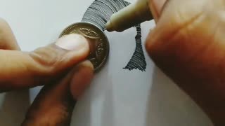 VERY CREATIVE WAY USING A COIN FOR THIS SKETCH