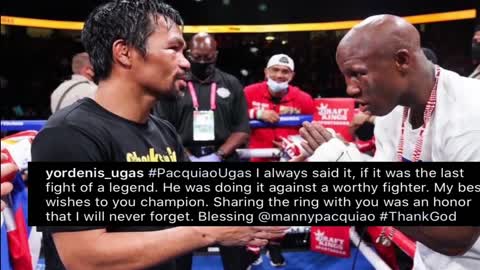 Yordenis Ugas message to Manny Pacquiao after the fight.