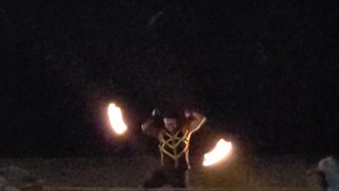 Mexican fire dancer