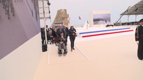 Arrival of the heads of state and government at the international D-Day ceremony