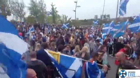 2014 PROTEST AGAINST THE BBC - PACIFIC QUAY , GLASGOW