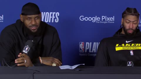 Lebron James and Anthony Davis post game interview after Lakers loss