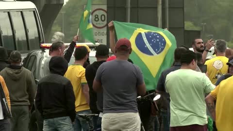 Bolsonaro supporters block road to Sao Paulo airport