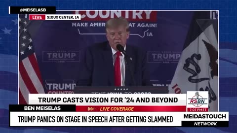 Trump PANICS ON STAGE in Speech after Getting SLAMMED by Biden