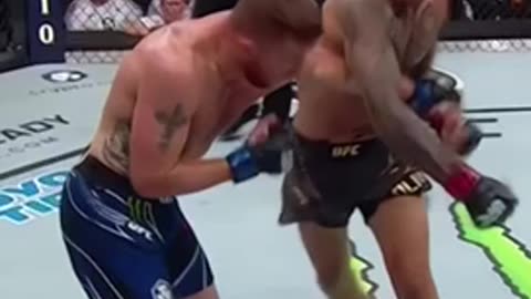 Watch The exchange that ended Justin Gaethje 2023⏳🐌 Final moments #slowmotion #shortvideo #mma